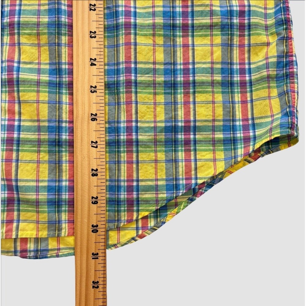 Polo Ralph Lauren Men's Large Plaid Long Sleeve Button Up Epaulettes Pockets - Picture 3 of 9